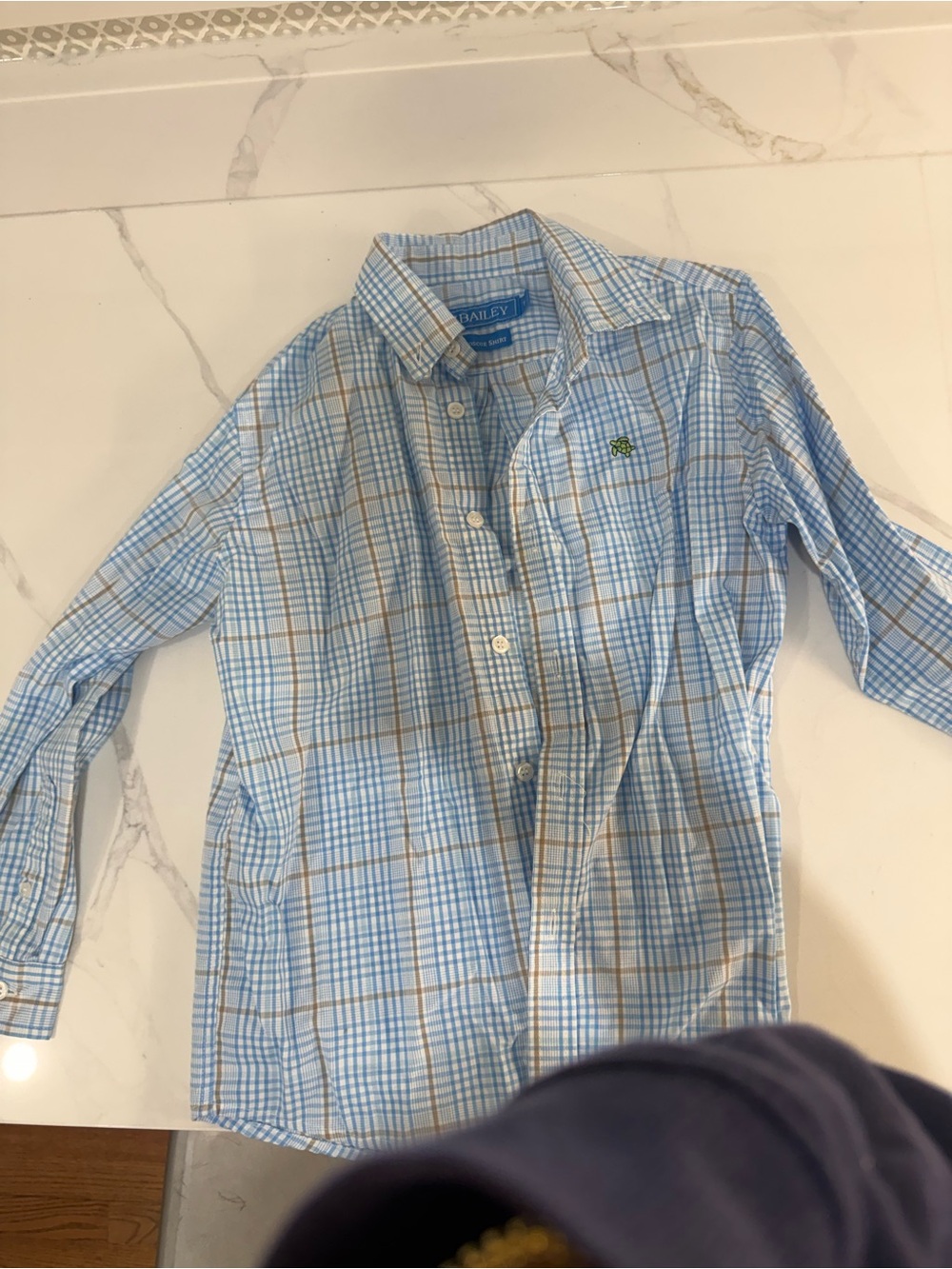 J. Bailey Light Blue Plaid Long-Sleeve Button-Down Shirt